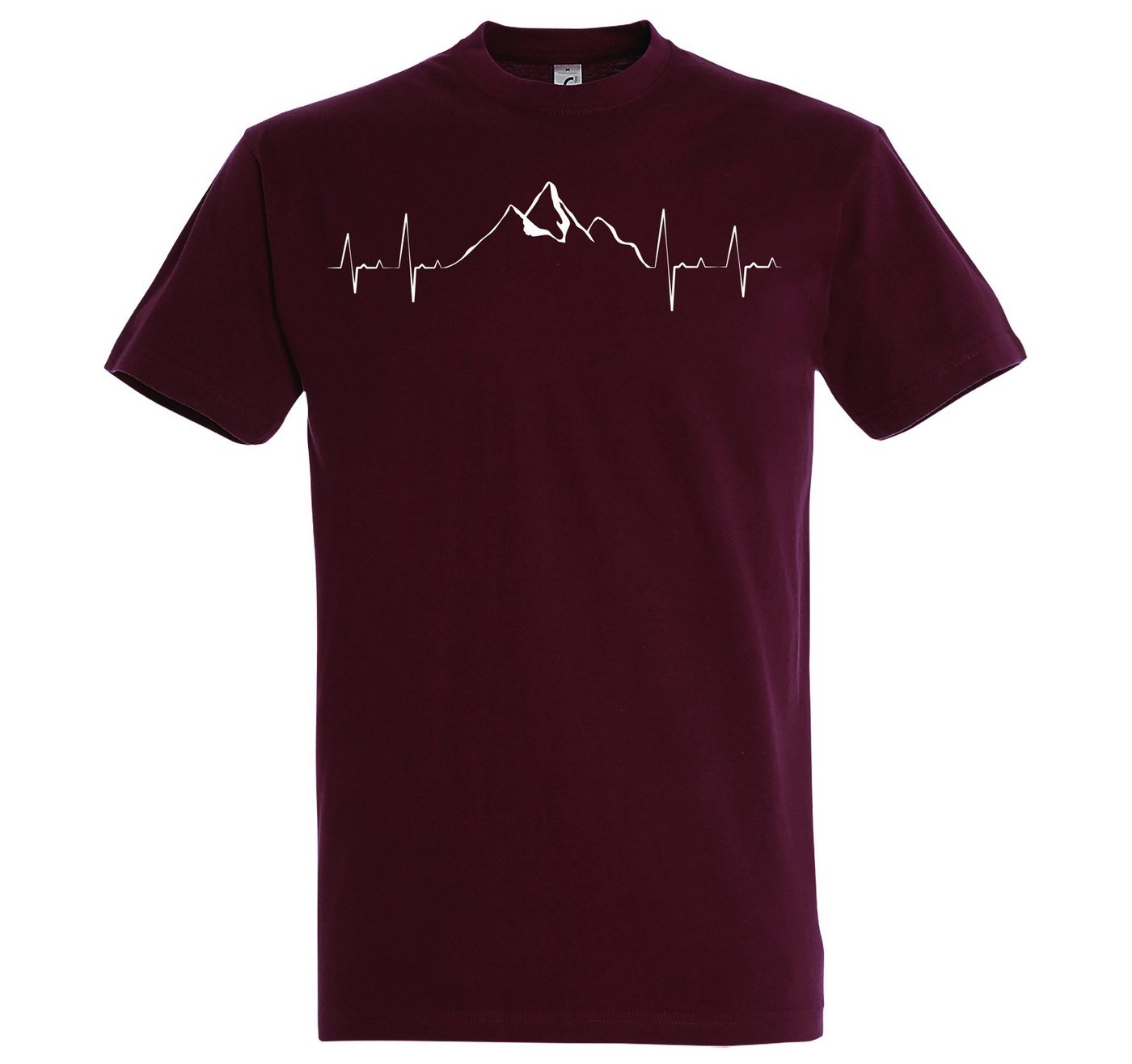 Youth Designz T-Shirt Heartbeat Mountain Herren Shirt mit trendigem Frontprint von Youth Designz