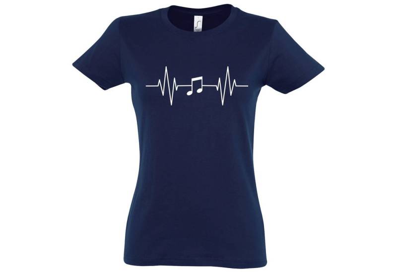 Youth Designz T-Shirt Heartbeat Musik Note Damen Shirt mit Music Frontprint von Youth Designz
