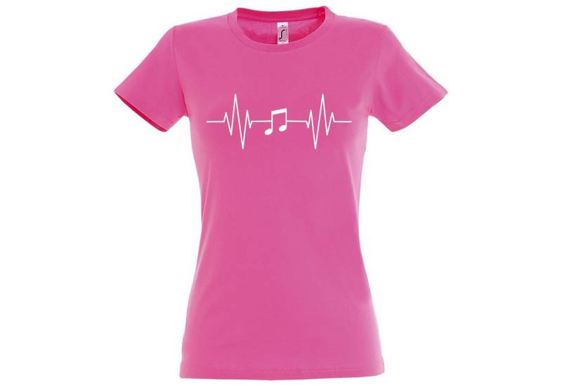 Youth Designz T-Shirt Heartbeat Musik Note Damen Shirt mit Music Frontprint von Youth Designz