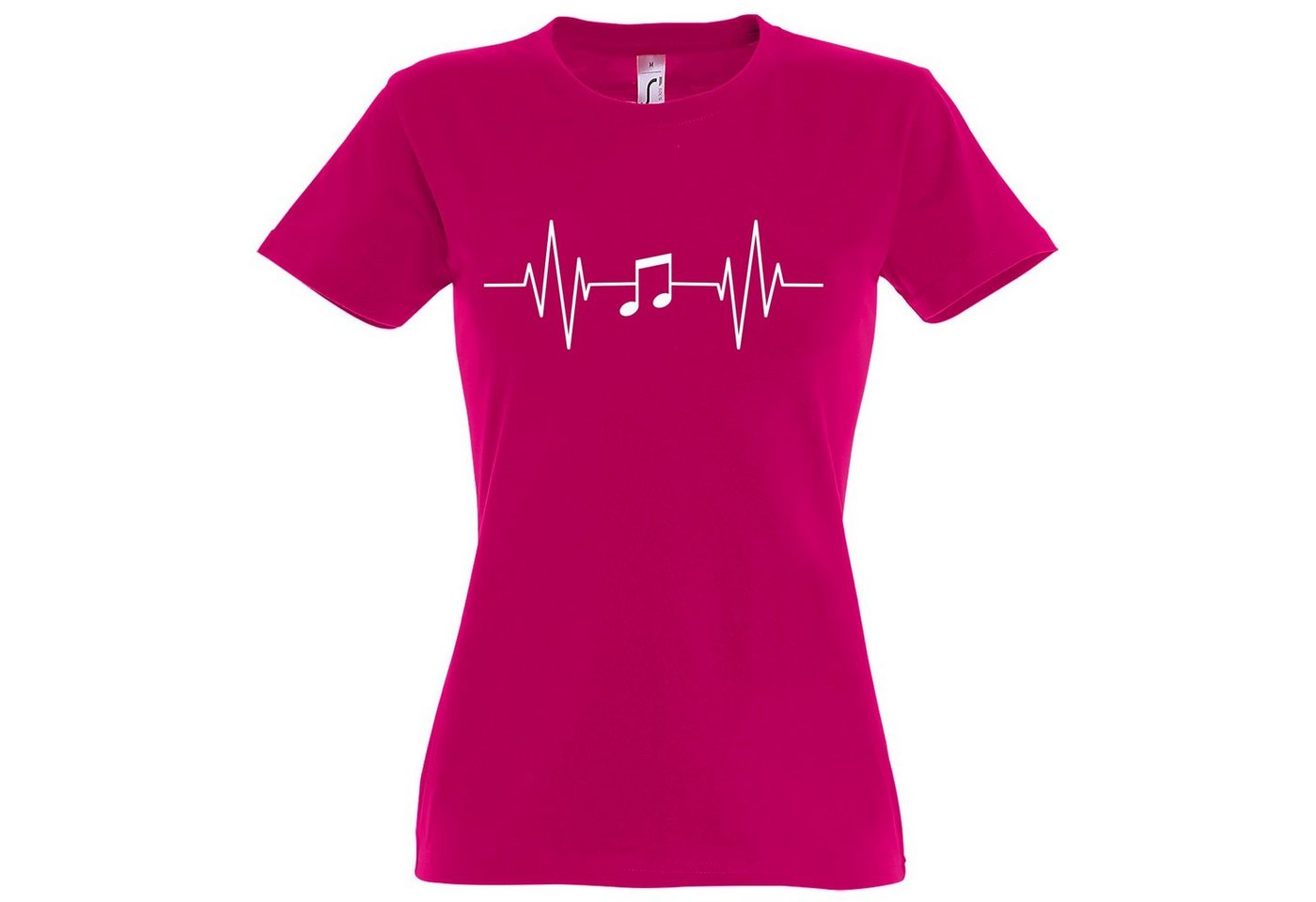 Youth Designz T-Shirt Heartbeat Musik Note Damen Shirt mit Music Frontprint von Youth Designz