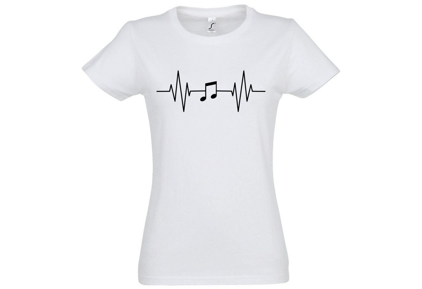 Youth Designz T-Shirt Heartbeat Musik Note Damen Shirt mit Music Frontprint von Youth Designz