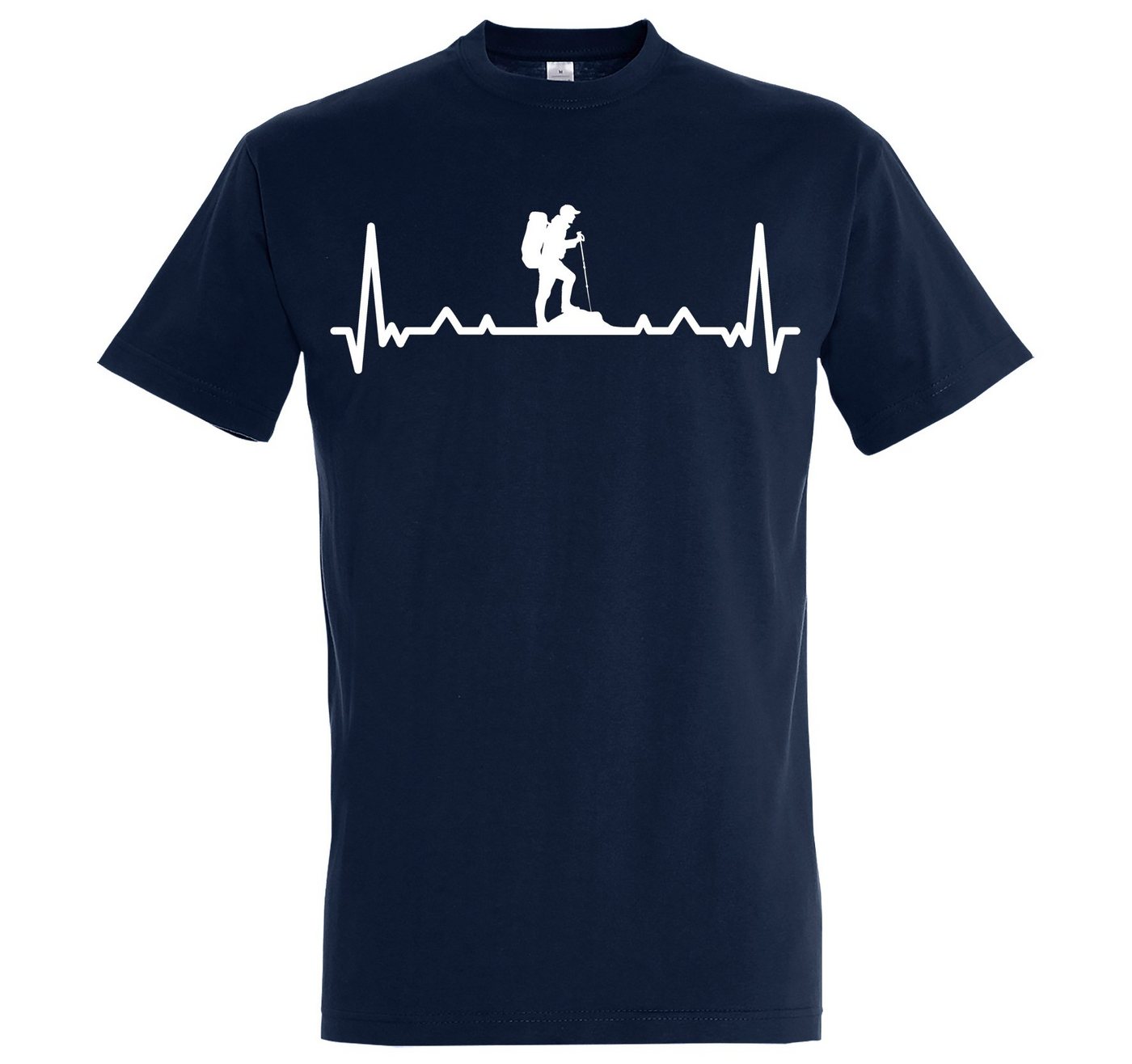 Youth Designz T-Shirt Heartbeat Wandern Herren T-Shirt mit Trendigem Frontdruck von Youth Designz