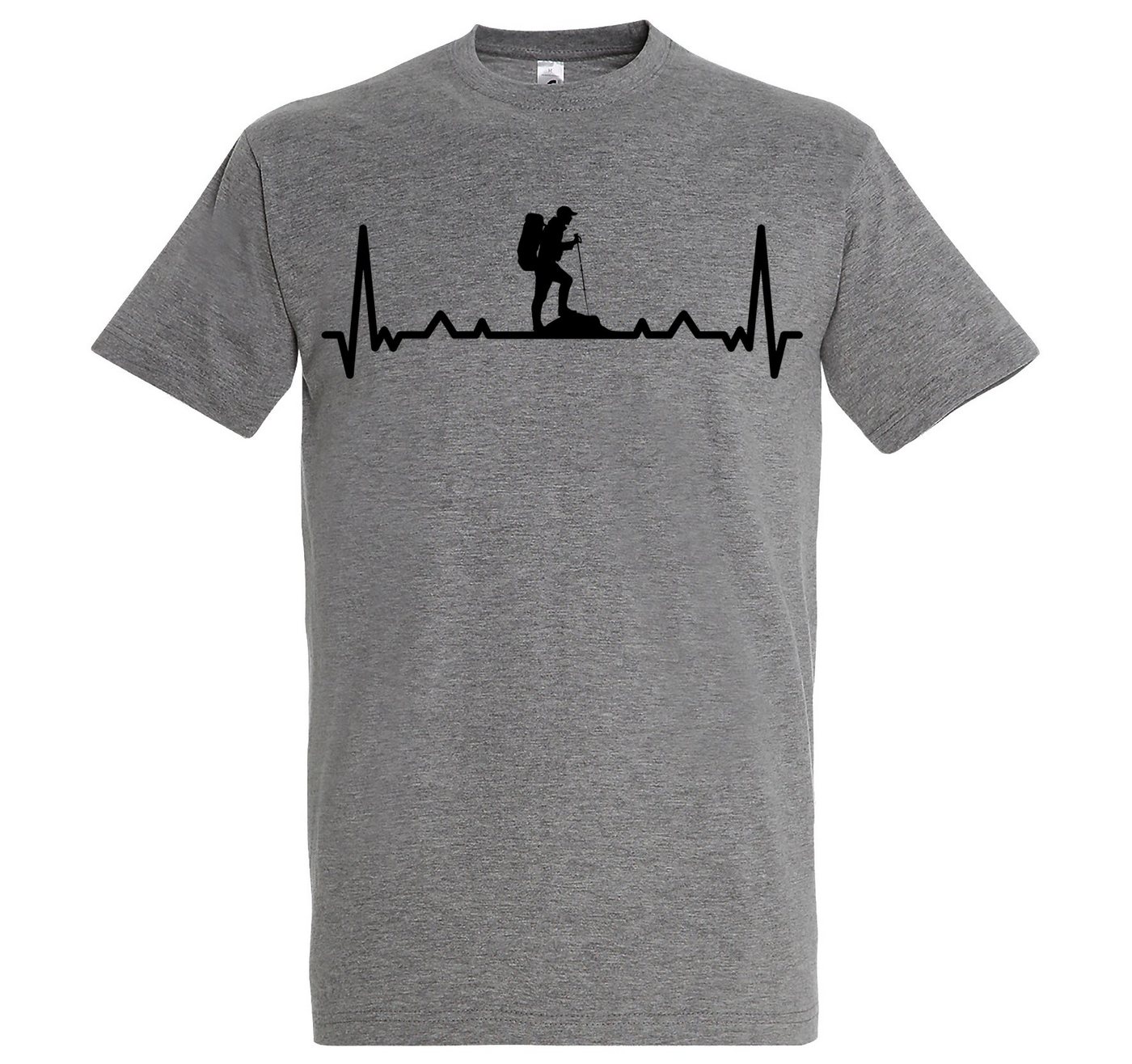 Youth Designz T-Shirt Heartbeat Wandern Herren T-Shirt mit Trendigem Frontdruck von Youth Designz