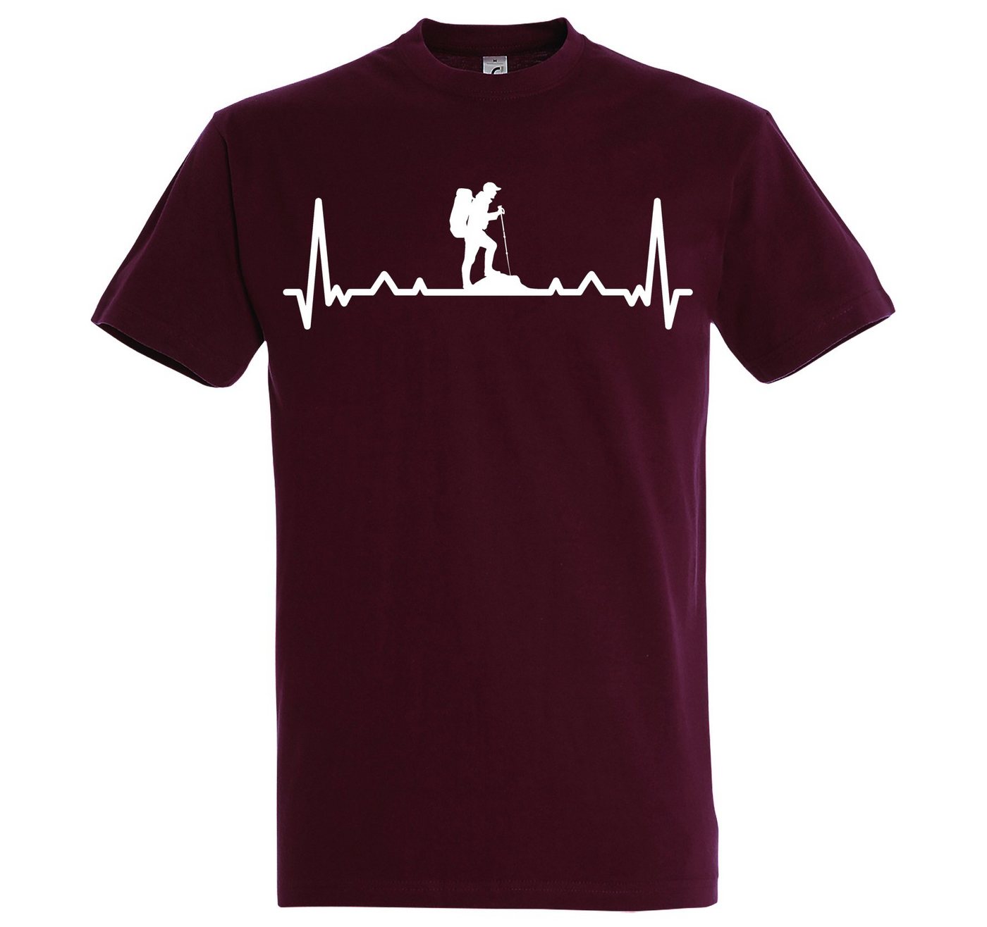 Youth Designz T-Shirt Heartbeat Wandern Herren T-Shirt mit Trendigem Frontdruck von Youth Designz