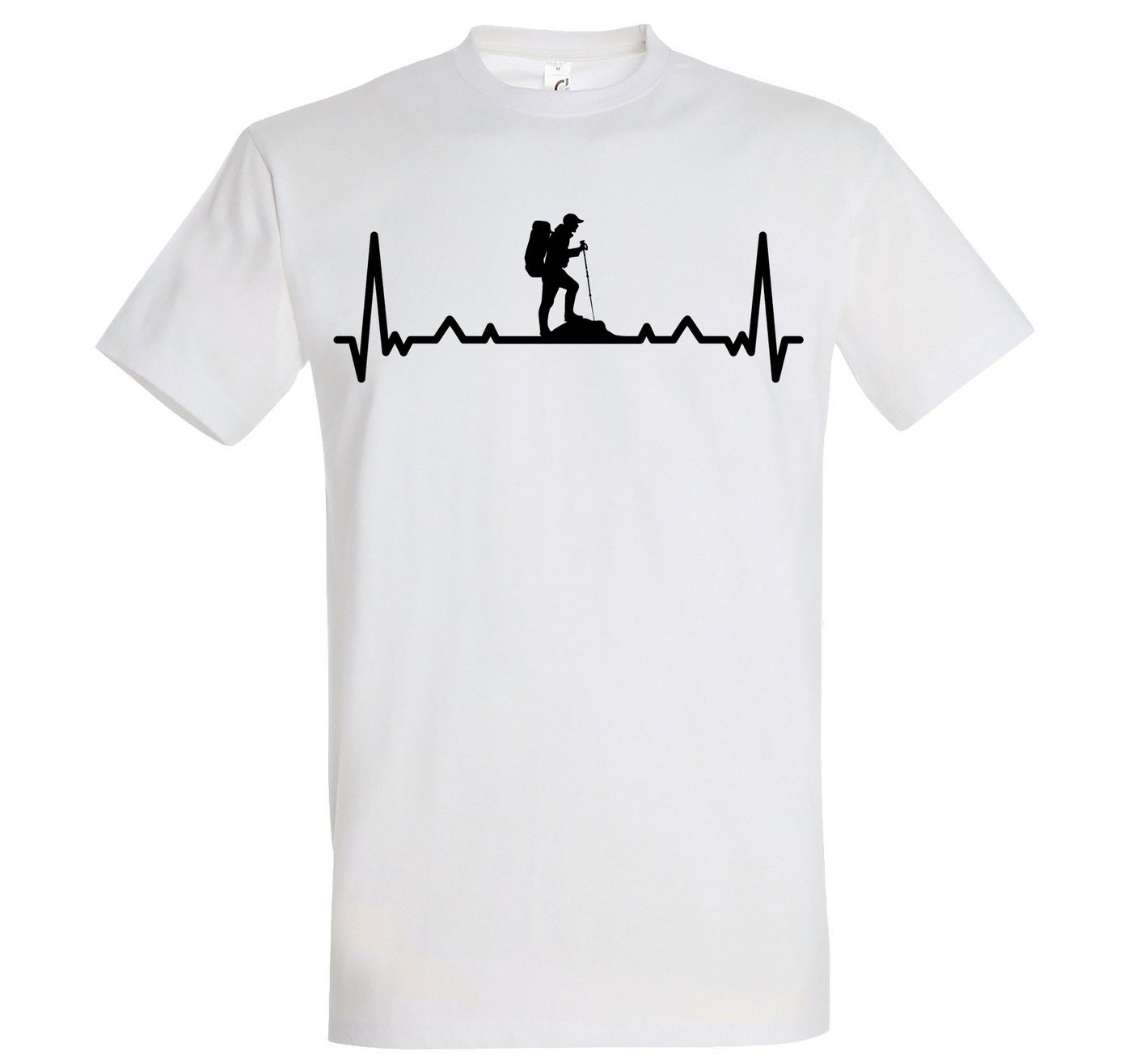 Youth Designz T-Shirt Heartbeat Wandern Herren T-Shirt mit Trendigem Frontdruck von Youth Designz