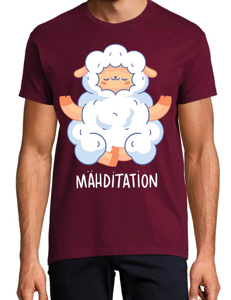 Youth Designz T-Shirt Herren T-Shirt "Mähditation" entspannen mit lustigen print mit modischem Print von Youth Designz