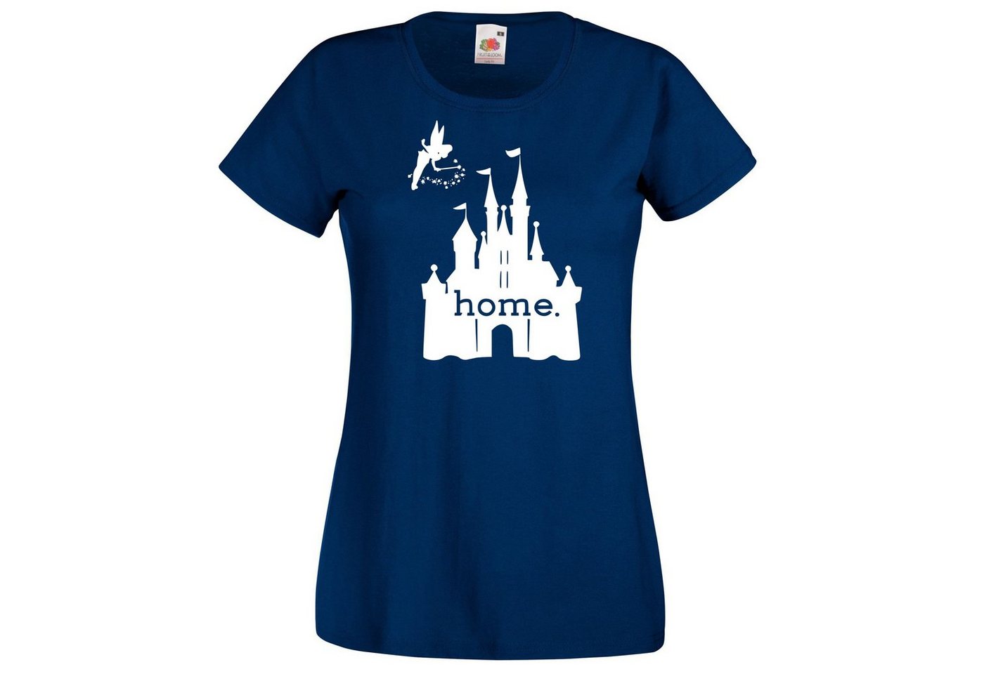 Youth Designz T-Shirt Home Märchen Schloss Damen T-Shirt mit lustigem Frontprint von Youth Designz