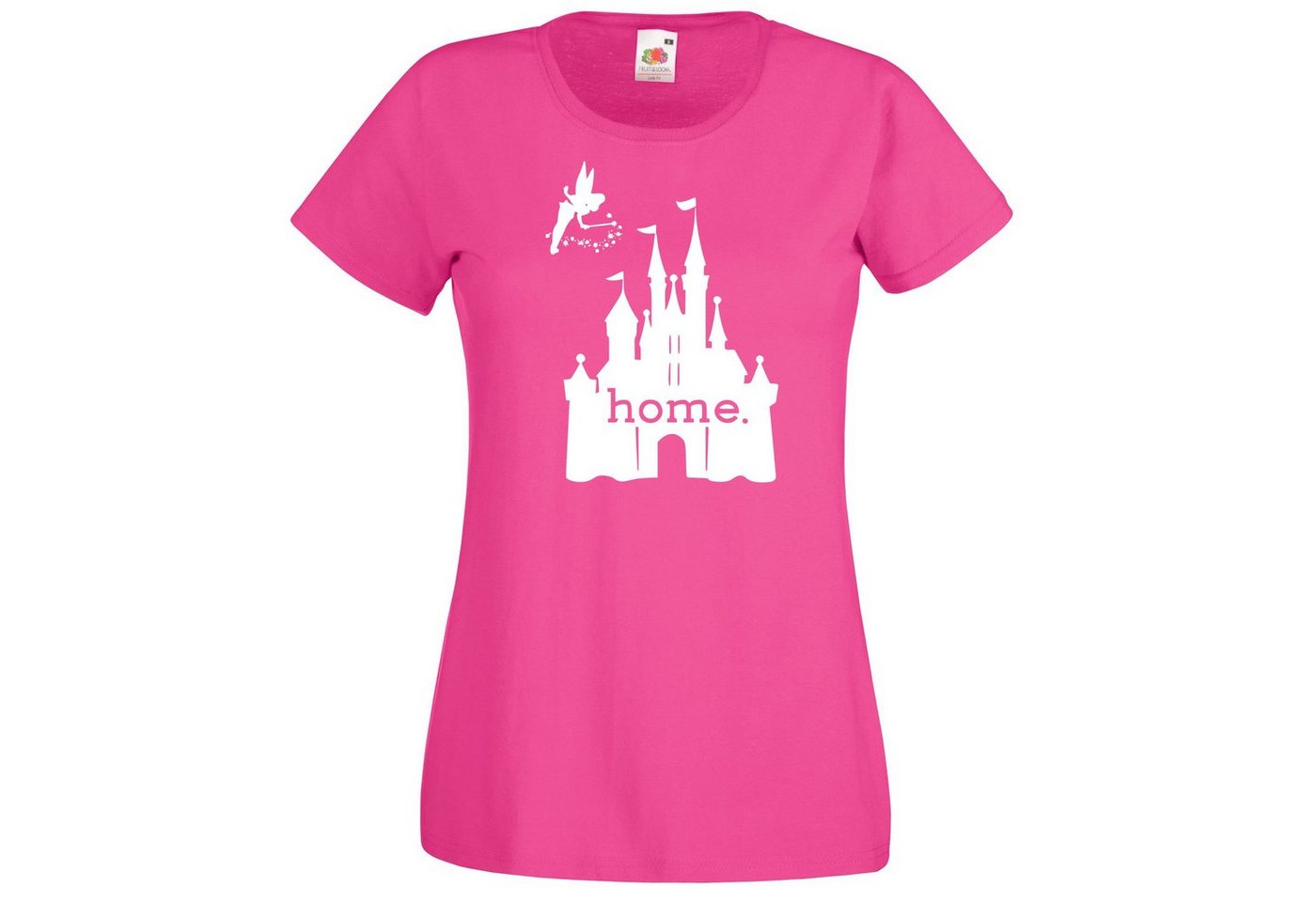 Youth Designz T-Shirt Home Märchen Schloss Damen T-Shirt mit lustigem Frontprint von Youth Designz