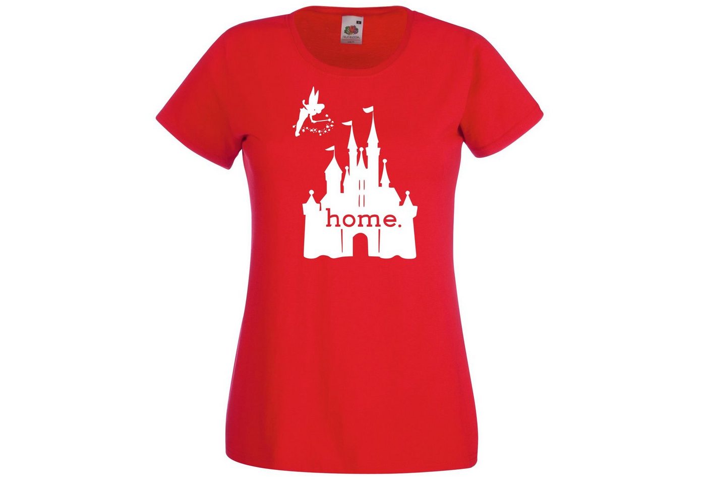 Youth Designz T-Shirt Home Märchen Schloss Damen T-Shirt mit lustigem Frontprint Youth Designz T-Shirt Home Märchen Schloss Damen T-Shirt mit lustigem Frontprint von Youth Designz