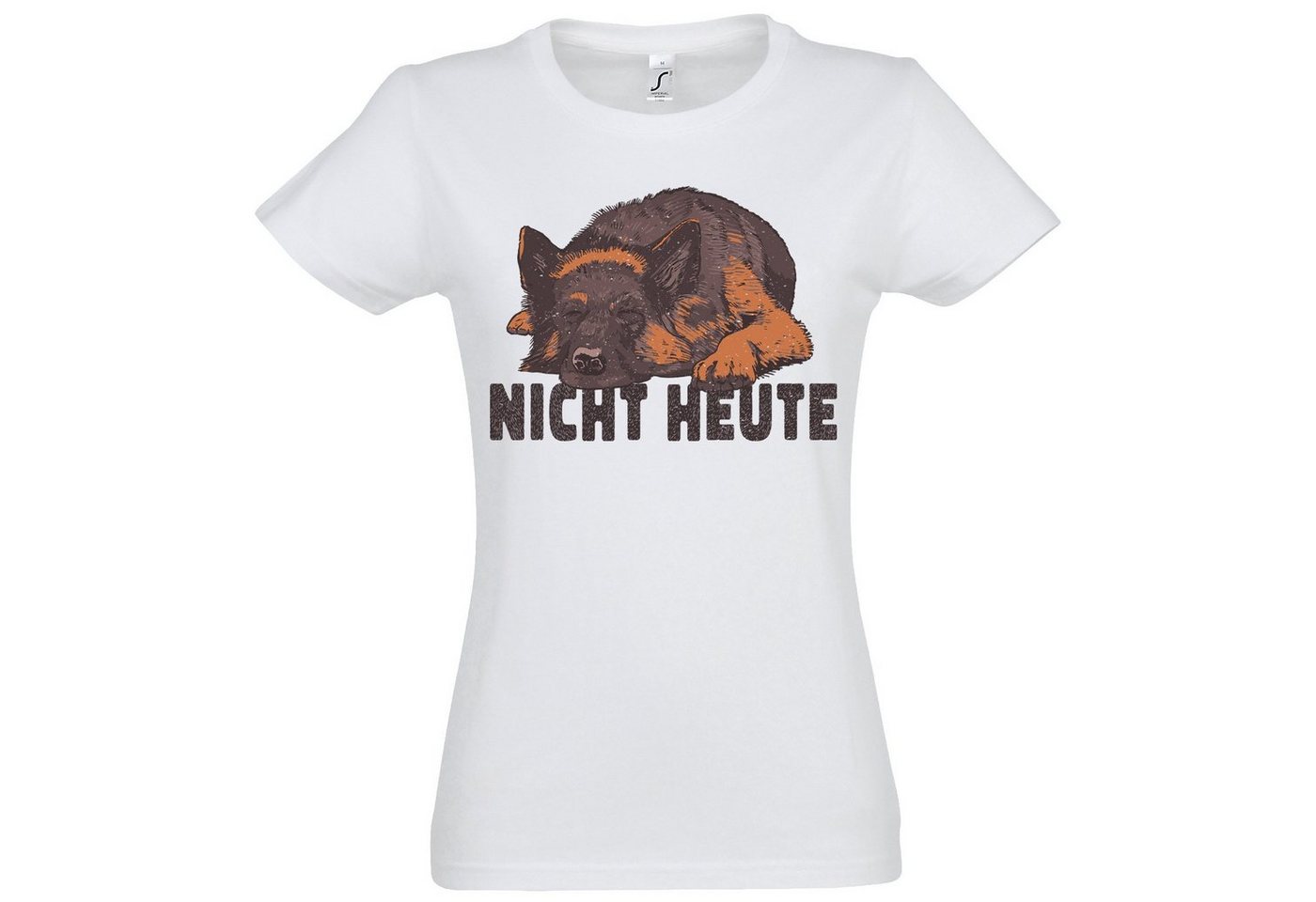 Youth Designz T-Shirt Hund Nicht Heute Damen T-Shirt mit modischem Print von Youth Designz