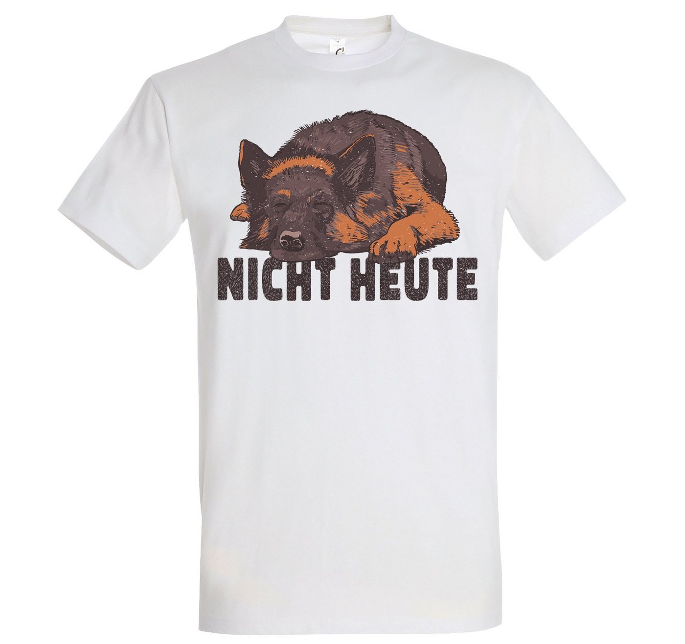 Youth Designz T-Shirt Hund Nicht Heute Herren T-Shirt mit Trendigem Frontdruck von Youth Designz