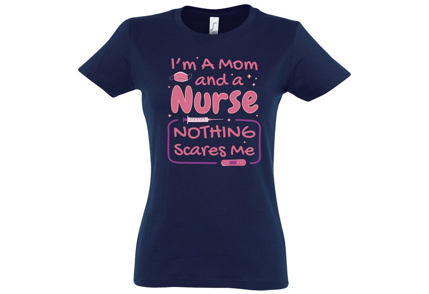 Youth Designz T-Shirt  I Am A Nurse, Nothing Scares Me" Damen Shirt mit trendigem Frontprint" von Youth Designz