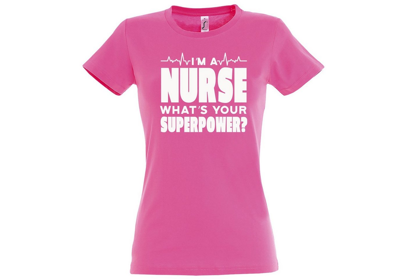 Youth Designz T-Shirt "I Am A Nurse, What´s Your Superpower?" Damen Shirt mit trendigem Frontprint Youth Designz T-Shirt "I Am A Nurse, What´s Your Superpower?" Damen Shirt mit trendigem Frontprint von Youth Designz