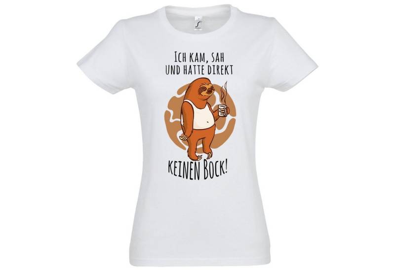 Youth Designz T-Shirt ICH KAM SAH UND HATTE DIREKT KEINEN BOCK! Damen Shirt Mit modischem Print von Youth Designz