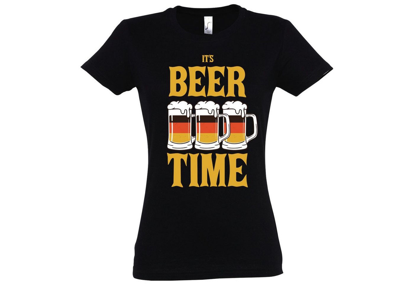 Youth Designz T-Shirt IT'S BEER TIME Damen T-Shirt mit lustigem Frontprint von Youth Designz