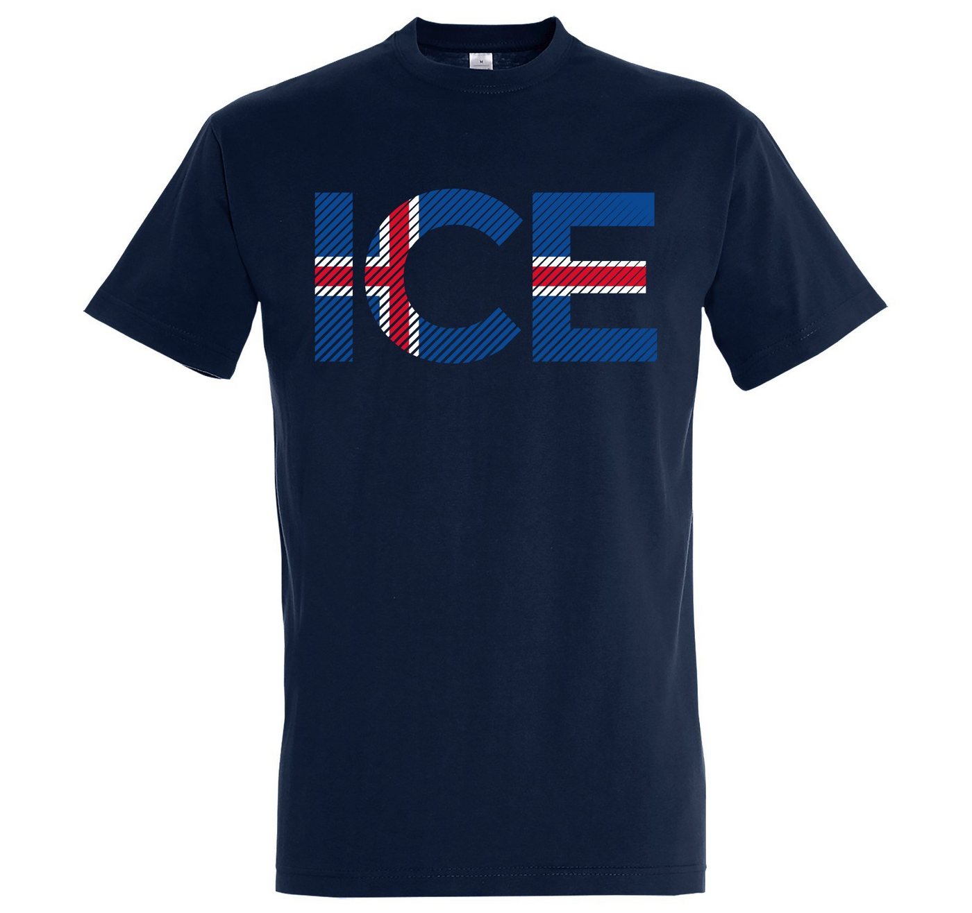 Youth Designz T-Shirt Iceland Herren T-Shirt im Fußball Look mit ICE Frontprint von Youth Designz