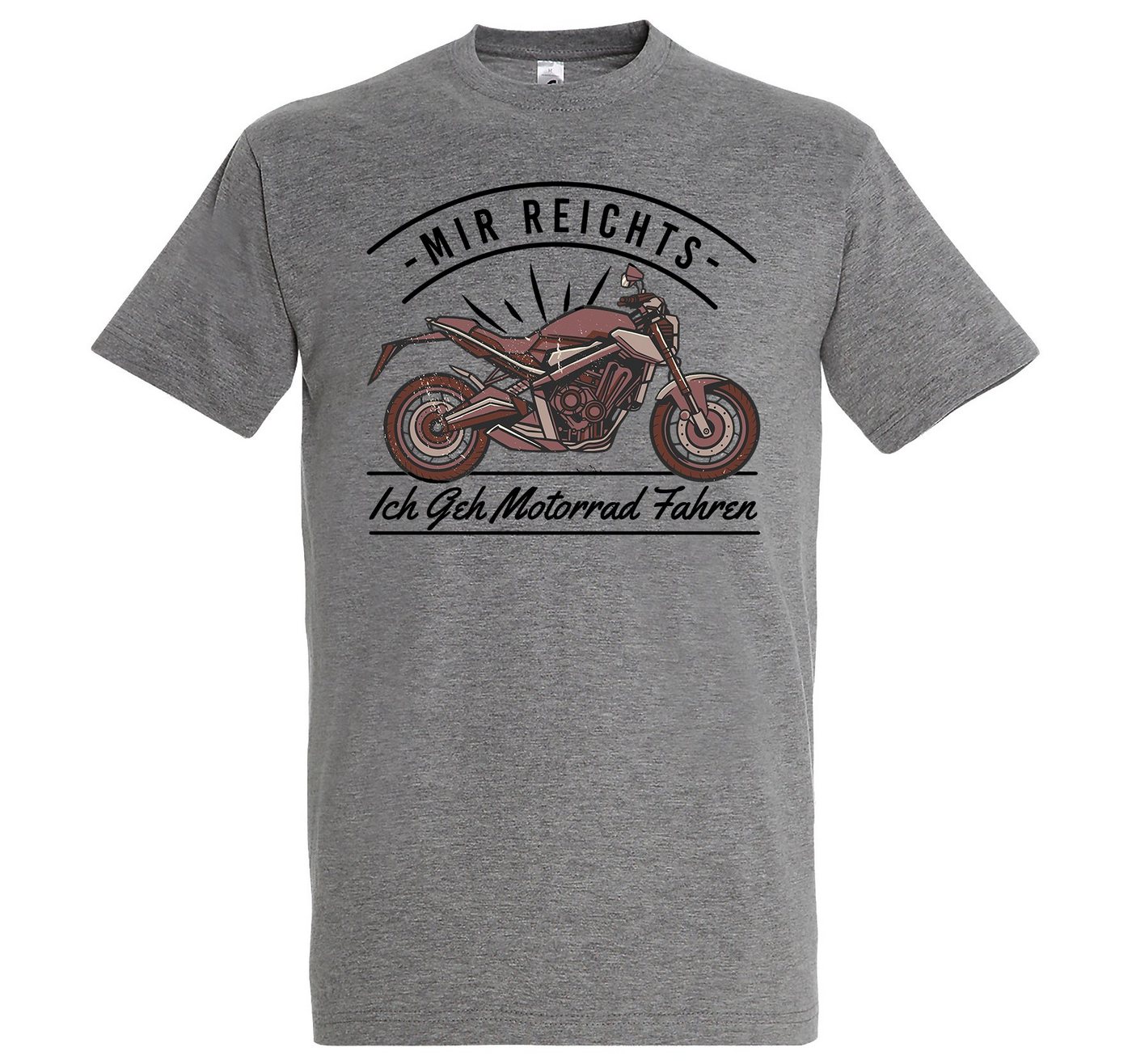 Youth Designz T-Shirt Ich Geh Motorrad Fahren Herren Shirt mit lustigem Frontprint von Youth Designz