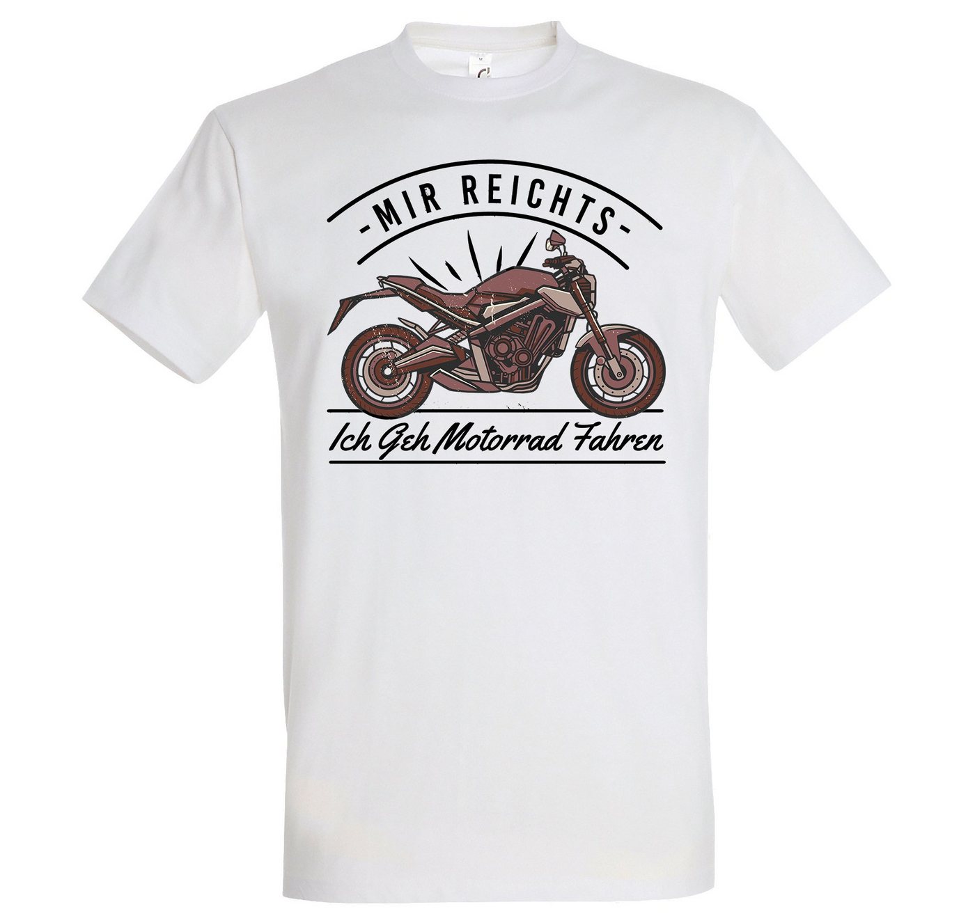 Youth Designz T-Shirt Ich Geh Motorrad Fahren Herren Shirt mit lustigem Frontprint von Youth Designz