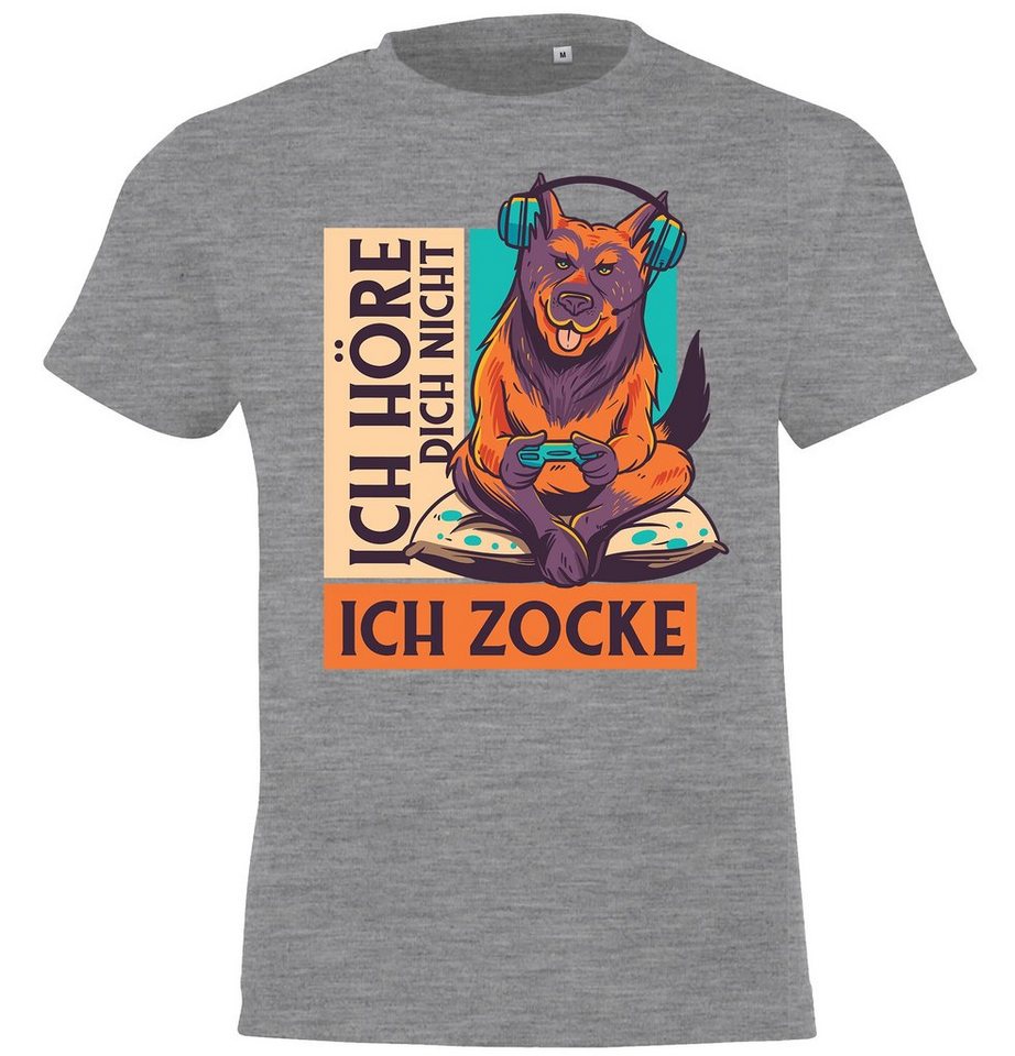 Youth Designz T-Shirt Ich Höre Dich Nicht, Ich Zocke" Kinder Shirt mit trendigem Hunde Print" von Youth Designz