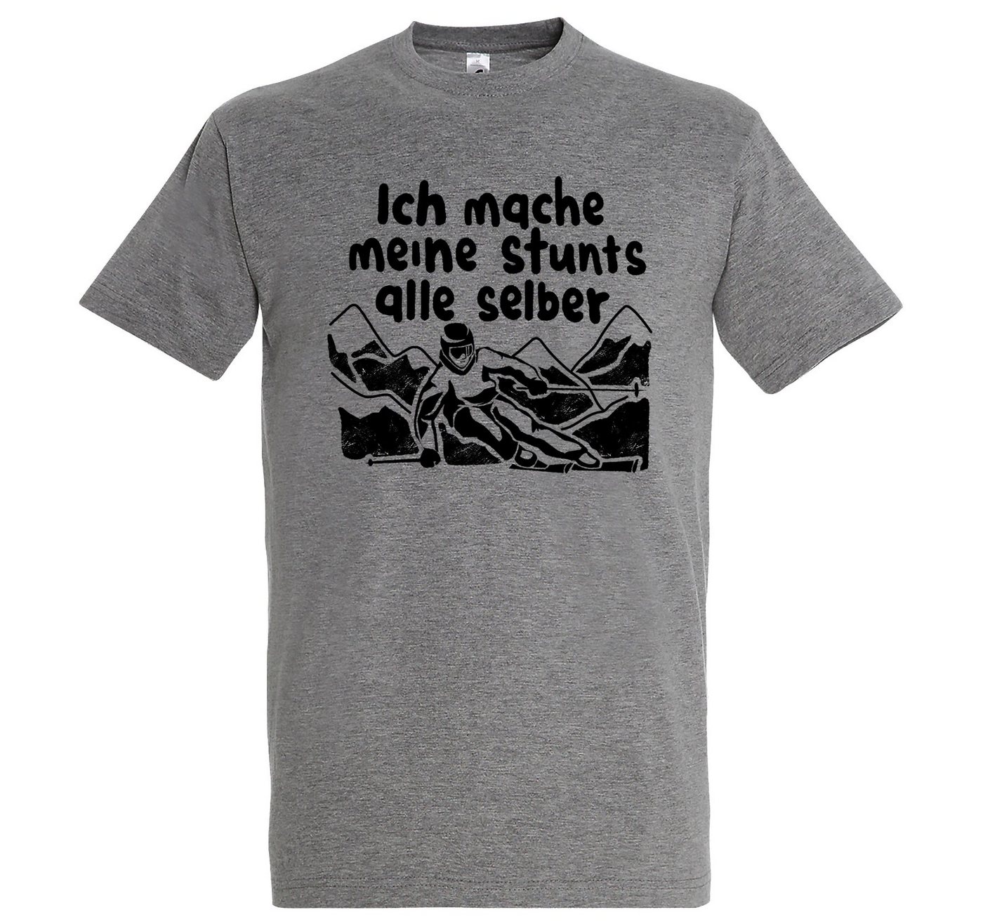 Youth Designz T-Shirt Ich Mache Meine Stunts Alle Selber Herren Shirt mit trendigem Frontprint von Youth Designz