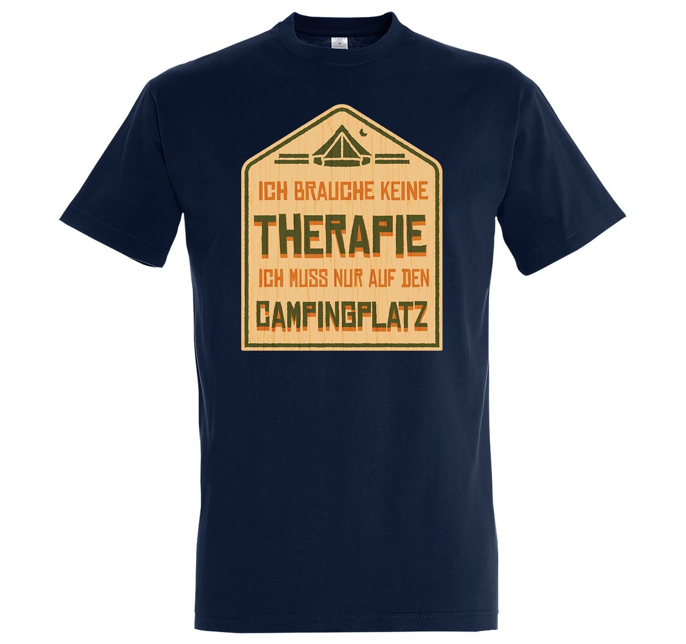 Youth Designz T-Shirt Ich Muss Auf Den Campingplatz Herren Shirt mit lustigem Camping Frontprint von Youth Designz