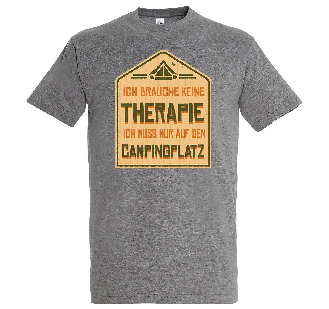 Youth Designz T-Shirt Ich Muss Auf Den Campingplatz Herren Shirt mit lustigem Camping Frontprint von Youth Designz