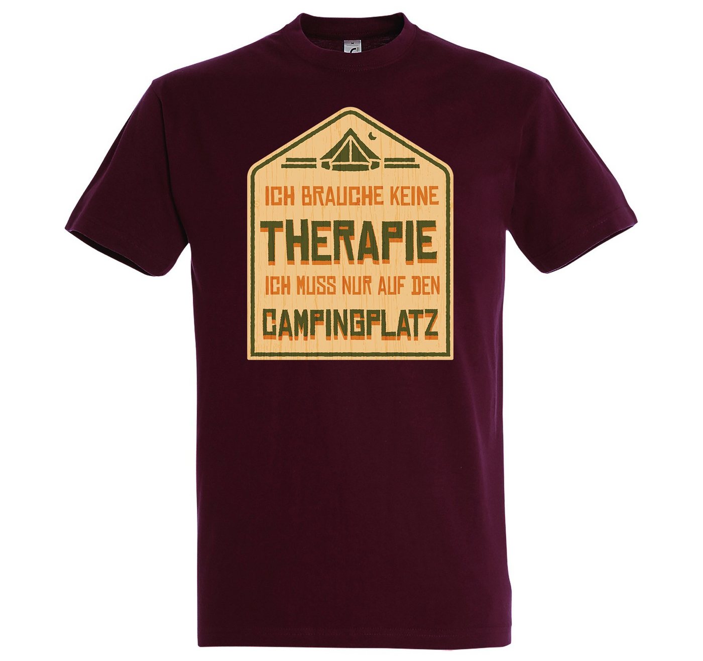 Youth Designz T-Shirt Ich Muss Auf Den Campingplatz Herren Shirt mit lustigem Camping Frontprint von Youth Designz