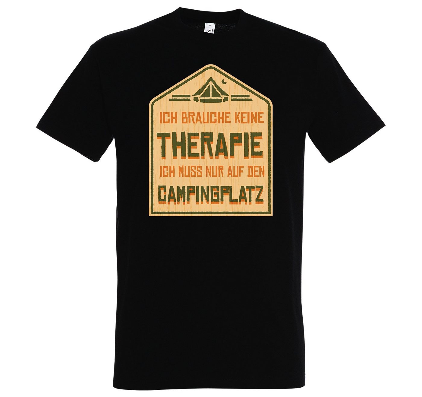 Youth Designz T-Shirt Ich Muss Auf Den Campingplatz Herren Shirt mit lustigem Camping Frontprint von Youth Designz