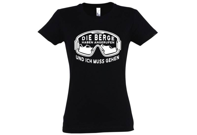 Youth Designz T-Shirt Ich Muss Zu Den Bergen Damen Shirt mit trendigem Frontprint von Youth Designz