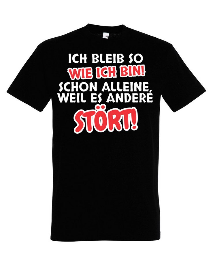 Youth Designz T-Shirt "Ich bleibe so wie ich bin" Herren T-Shirt frechen lustigen Aufdruck mit witzigen Print für Männer von Youth Designz