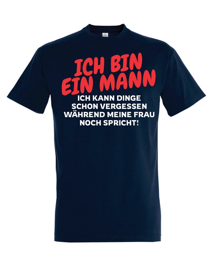 Youth Designz T-Shirt "Ich bin ein Mann"Herren T-Shirt Aufdruck Statement Geschenk Ehemänner mit lustigen Print für Männer von Youth Designz
