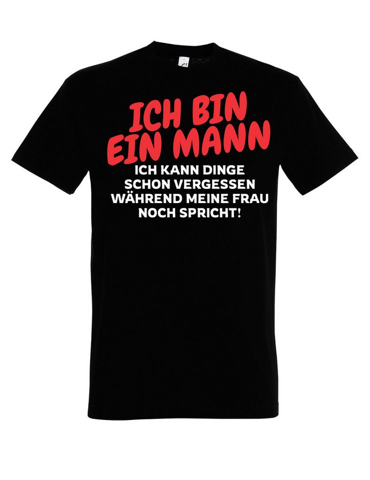 Youth Designz T-Shirt "Ich bin ein Mann"Herren T-Shirt Aufdruck Statement Geschenk Ehemänner mit lustigen Print für Männer von Youth Designz