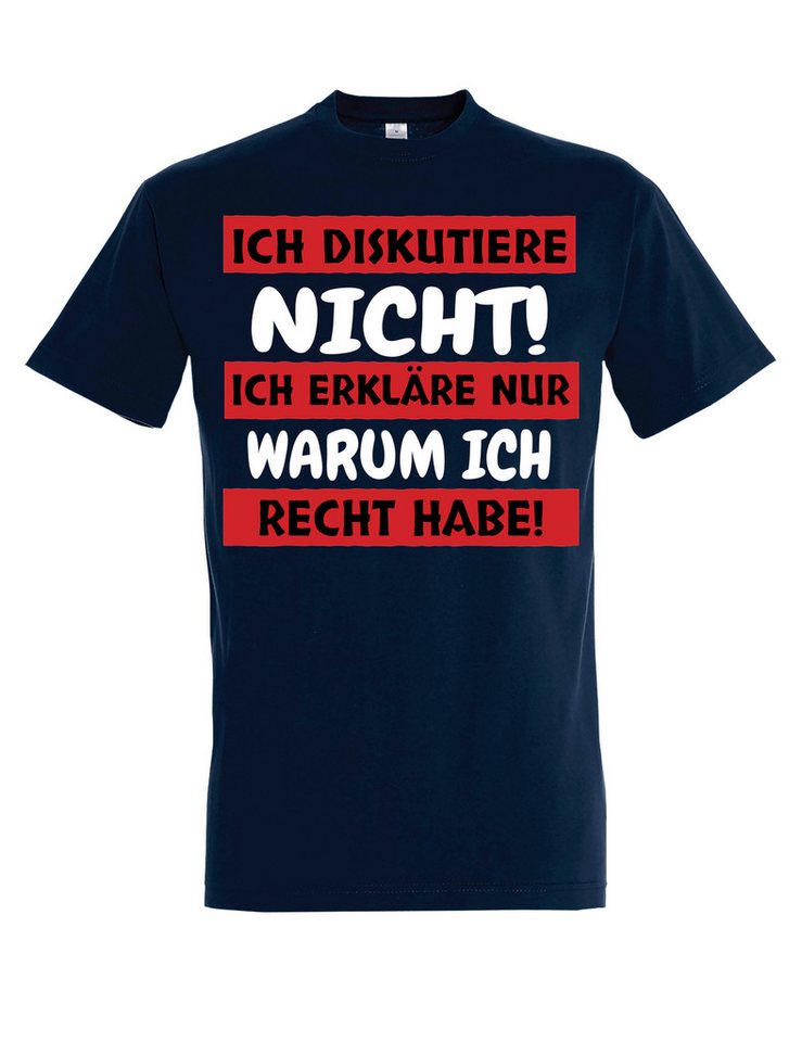 Youth Designz T-Shirt "Ich diskutiere nicht" Herren T-Shirt Print lustig Statement Geschenk mit witzigen Aufdruck für Herren von Youth Designz