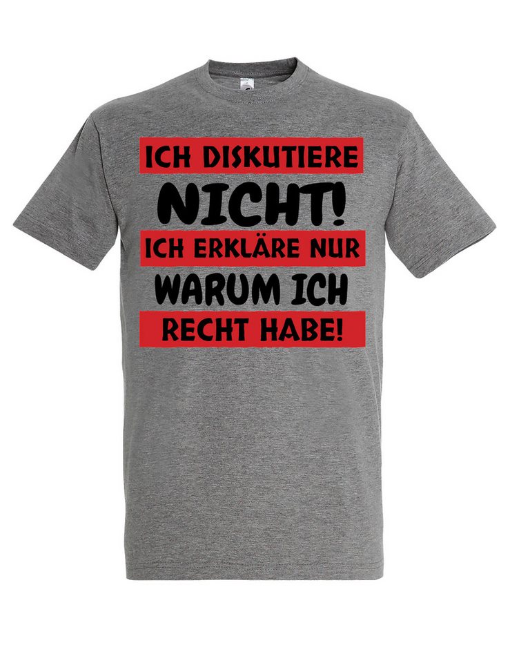Youth Designz T-Shirt "Ich diskutiere nicht" Herren T-Shirt Print lustig Statement Geschenk mit witzigen Aufdruck für Herren von Youth Designz
