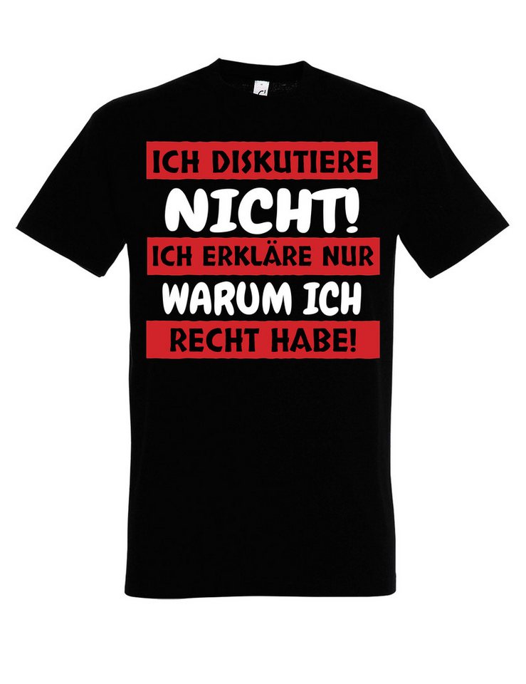 Youth Designz T-Shirt "Ich diskutiere nicht" Herren T-Shirt Print lustig Statement Geschenk mit witzigen Aufdruck für Herren von Youth Designz