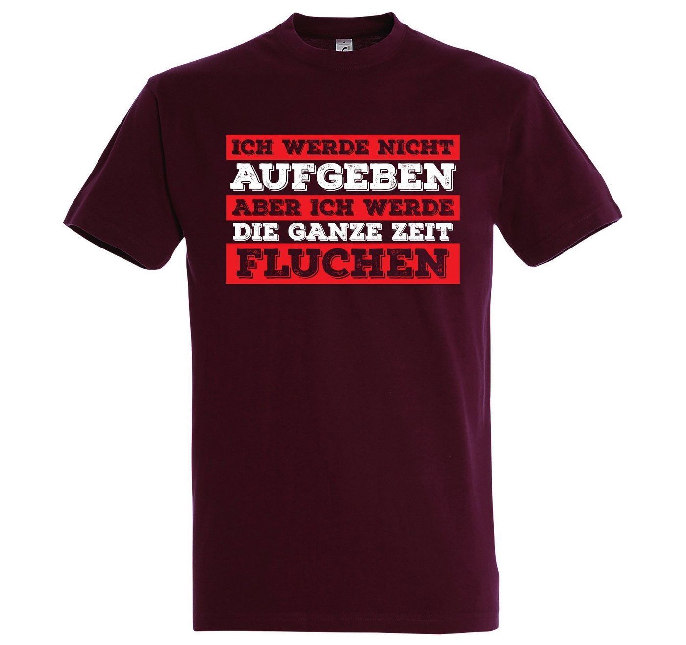 Youth Designz T-Shirt Ich werde nicht Aufgeben aber ich werde Fluchen Herren Shirt mit lustigem Spruch von Youth Designz