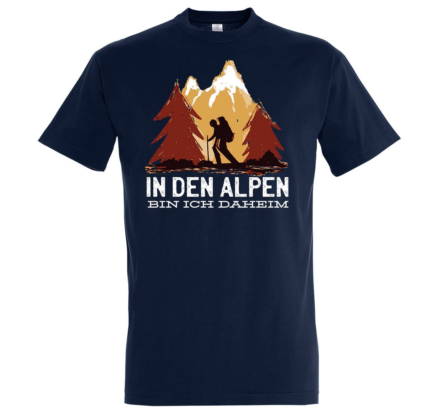 Youth Designz T-Shirt In Den Alpen Bin Ich Daheim Herren Shirt mit trendigem Frontprint von Youth Designz