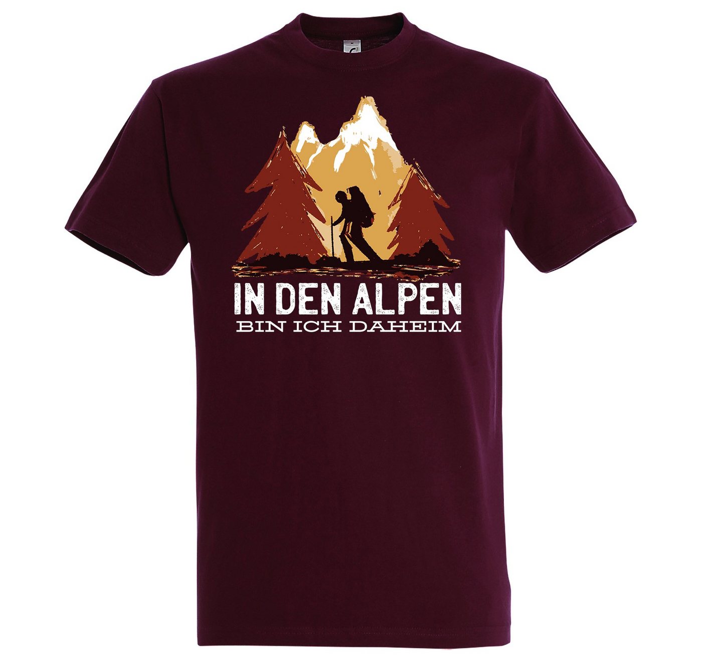 Youth Designz T-Shirt In Den Alpen Bin Ich Daheim Herren Shirt mit trendigem Frontprint von Youth Designz