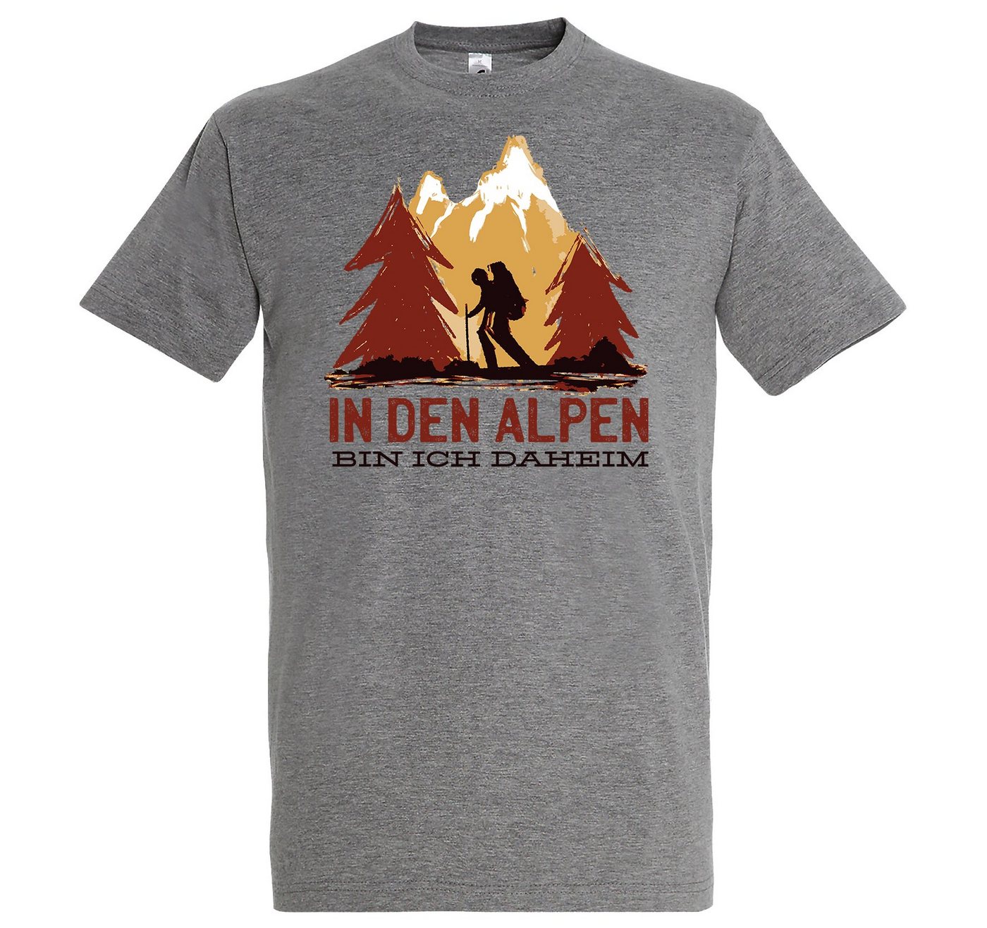 Youth Designz T-Shirt In Den Alpen Bin Ich Daheim Herren Shirt mit trendigem Frontprint Youth Designz T-Shirt In Den Alpen Bin Ich Daheim Herren Shirt mit trendigem Frontprint von Youth Designz