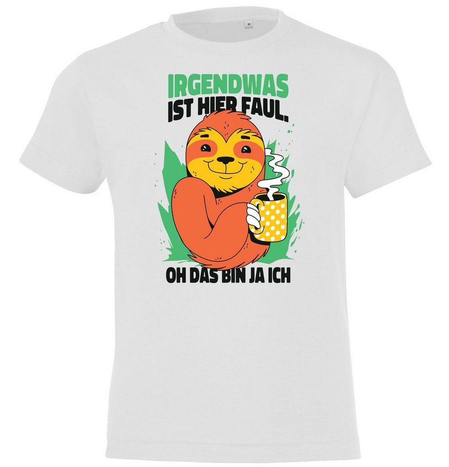 Youth Designz T-Shirt Irgendwas ist Hier Faul Kinder Shirt mit lustigem Frontprint von Youth Designz