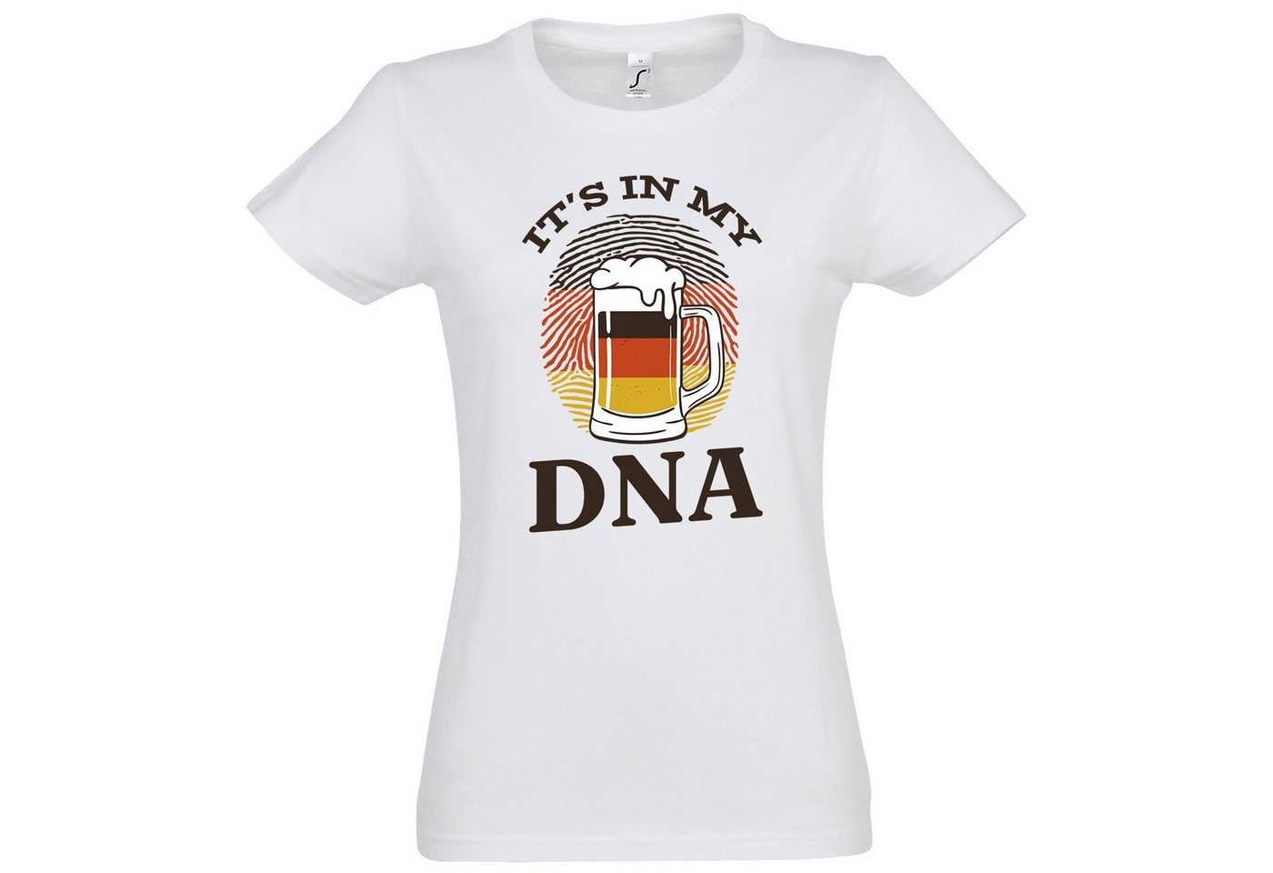 Youth Designz T-Shirt It´s In My DNA Damen Shirt mit lustigem Bier Frontprint von Youth Designz