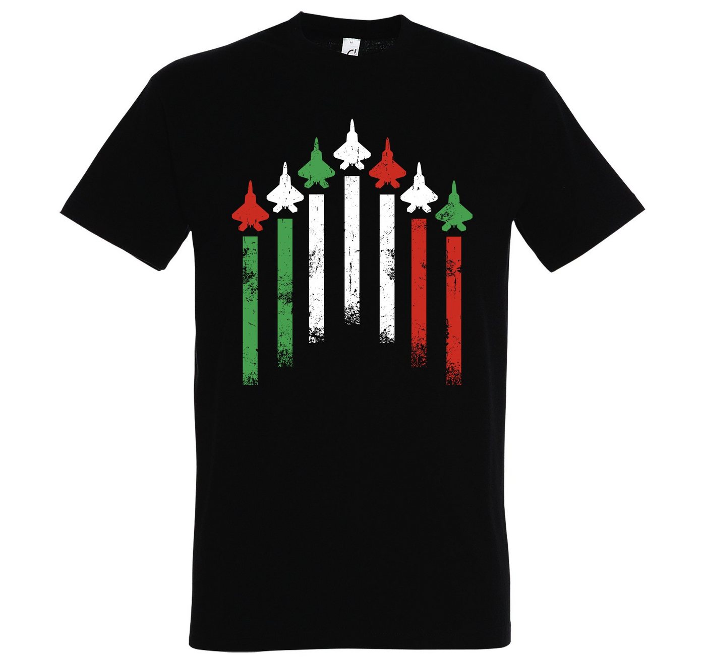 Youth Designz T-Shirt Italien Flagge Jets Herren Shirt mit trendigem Frontprint von Youth Designz