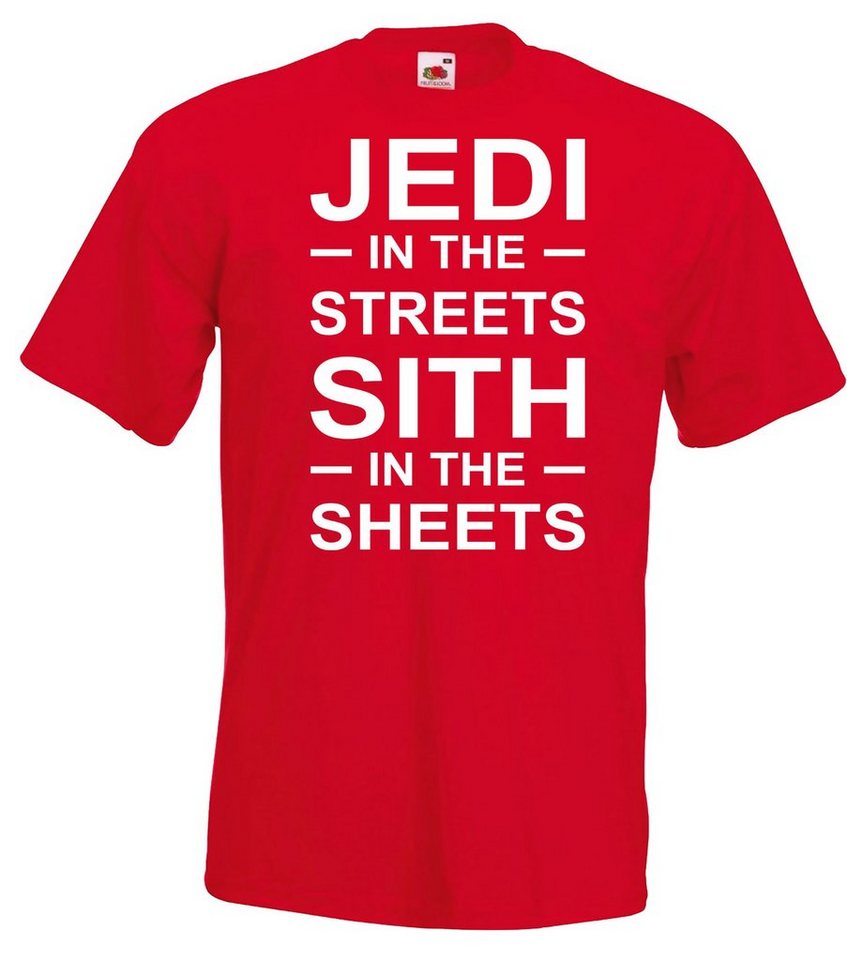 Youth Designz T-Shirt Jedi in the Streets Herren Shirt mit trendigem Serien Frontprint von Youth Designz