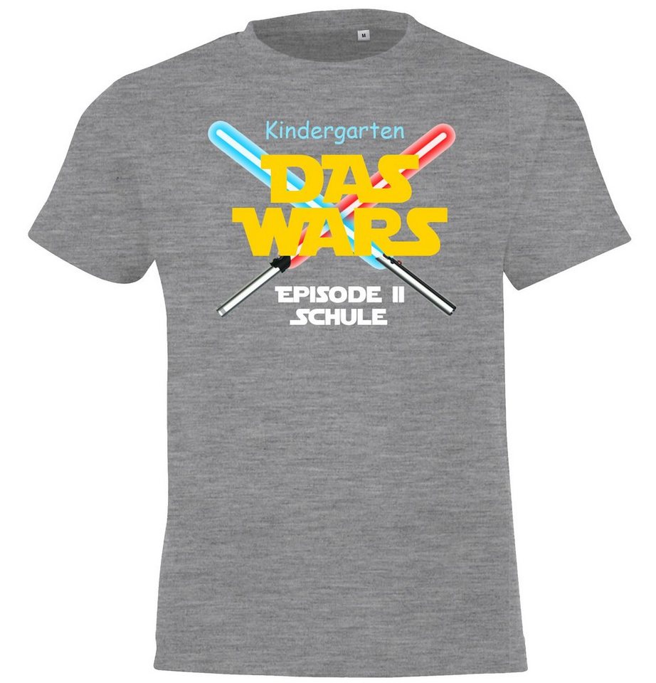 Youth Designz T-Shirt Kindergarten Das Wars Kinder Shirt mit lustigem Einschulungs Motiv von Youth Designz