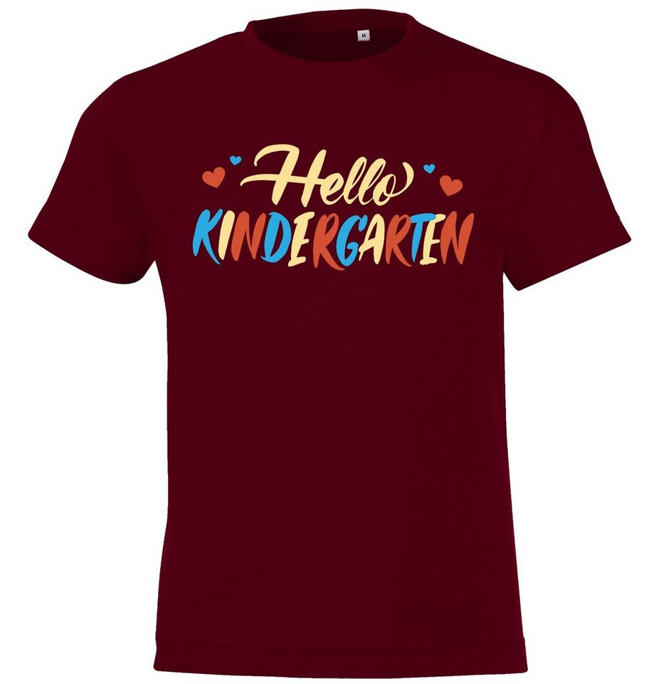 Youth Designz T-Shirt Kindergarten Hallo" Kinder Shirt für Jungen und Mädchen mit lustigem Frontprint" von Youth Designz