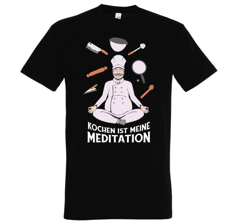 Youth Designz T-Shirt "Kochen Ist Meine Meditation" Herren T-Shirt mit lustigem Spruch von Youth Designz