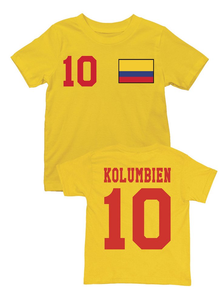 Youth Designz T-Shirt Kolumbien Kinder T-Shirt im Fußball Trikot Look WM 2026 mit trendigem Motiv von Youth Designz