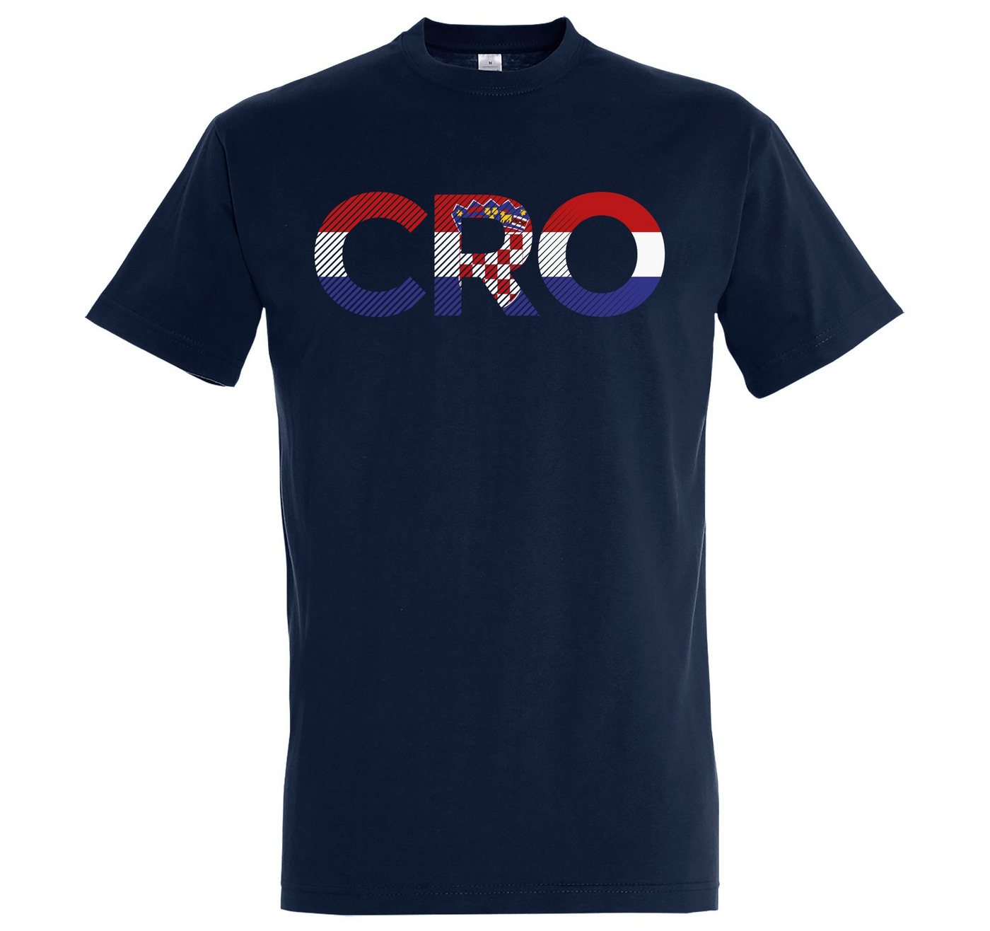 Youth Designz T-Shirt Kroatien Herren T-Shirt im Fußball Look mit CRO Frontprint von Youth Designz