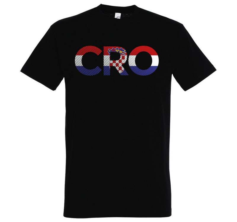 Youth Designz T-Shirt Kroatien Herren T-Shirt im Fußball Look mit CRO Frontprint von Youth Designz
