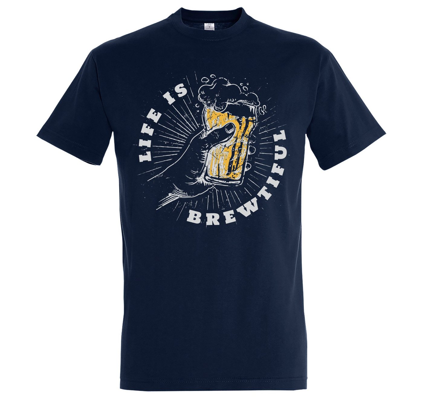 Youth Designz T-Shirt Life Is Brewtiful Herren Shirt mit trendigem Frontprint von Youth Designz